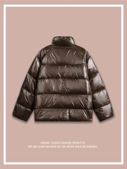 Lightweight Men's down Jacket American High Street Repellent Foldable Oil Film NOONE Retro Style Long Sleeve Ethnic Clothing