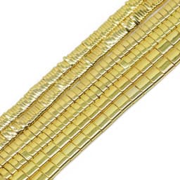 5x1/5x2/5x5MM Silver Plated Two Hole Rectangle Hematite Natural Stone Spacer Loose Beads For Jewelry Making Diy Accessories 15"