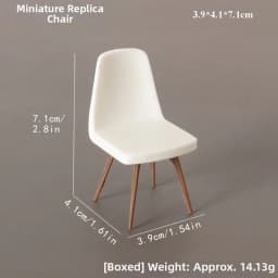 Mini 1/12 Dollhouse Miniature Chair Multistyles Modern Simple Wood Coffee Dining Table Chairs House Decoration