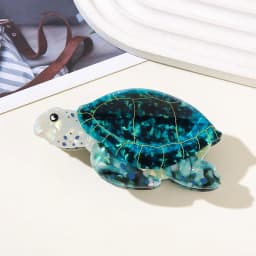 1Pc Boho Sea Turtle Hair Claw, Acetate Hair Accessory for Beach Vacation, Perfect for Summer Hairstyle