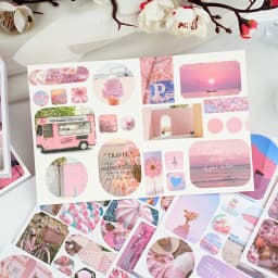 40pcs Ins Style Sticker Book - Tourism Landscape Theme Korean Stationery，Creative Scrapbooking Stickers，Junk Journal supplies