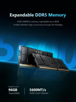 MINISFORUM N5 Pro AI NAS Server AMD Ryzen AI 9 HX PRO 370 12-Core 80 TOPS 10GbE + 5GbE Dual LAN OCuLink PCIe X16 USB4 5-Bay Storage