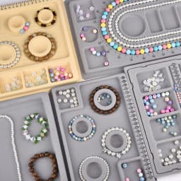 Flocked Bead Board Jewelry Making Tools DIY Bracelet Necklace Beading Organizer Jewelry Size Measuring Tool WorkBenches Tray
