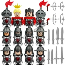 Crusader Knights Roman Warriors Middle Ages Medieval Europe Military Building Blocks Figures Castle Kingdom King Legion Set