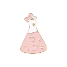 Science Chemistry Beaker Element Brooch Enamel Pin Molecular DNA Structure Equation Brooch Lapel Badge Cartoon Jewelry Accessory