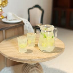 B*1/3pcs 1:12 Dollhouse Miniature Lemon Juice Jug Cup Set Model Doll Drink Decor Toy Doll House Mini Kitchen Scene Ornament