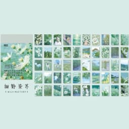 50 Sheets Rose Decorative Stickers Landscape Scrapbooking Diary Album Stationery Painting Stick Labels