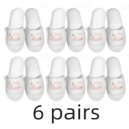 Bride & Bridesmaid, Wedding Party Guests Home Slip On Shoes Bridal Party Slippers Open-toe With Golden, Mint Green and Pink