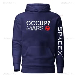 Occupy Mars Space X Black Unisex Crewneck Sweater or Hooded Men Sweatshirt Adult or Youth Comfortable Sweatshirt Space Gift