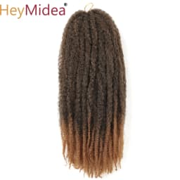 Marley Hair for Twists 18 Inch Long Afro Kinky Marley Braids Hair Kanekalon Synthetic Marley Braiding Hair Extensions Heymidea