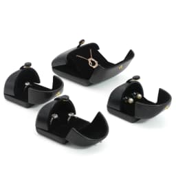 Black Pu Creative Engagement Ring Box Pair Ring Holder Earrings Necklace Box Bracelet Box