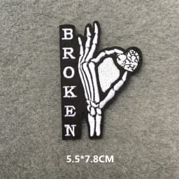Feeling Good Embroidery Patch for Clothing Punk Iron on Patches Appliques DIY Sewing Clothes Jacket Jeans Home Decoration