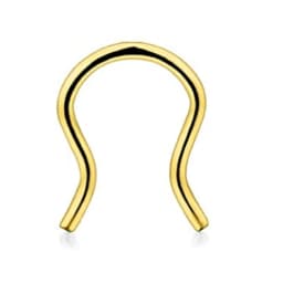 WKOUD Clear Flexible Septum Retainer Plastic & Surgical Steel Nose Septum Ring Piercing Jewelry For Women Men Sean