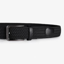 3.4cm Width Man Nylon Belt Elastic Belt Man Stretch Casual Sport Metal Pin Buckle Golf Belt Black Coffee Blue 105 115 125cm