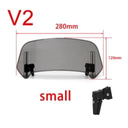 Universal Motorcycle Windshield Extension Adjustable Spoiler Clamp-On Windscreen Deflector For BMW KAWASAKI YAMAHA HONDA SUZUKI