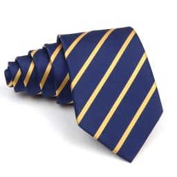 Men's Polyester 8cm Ties Vintage Navy Blue Striped Paisley Pattern Jacquard Weave Necktie Business Wedding Party Accessory Gift