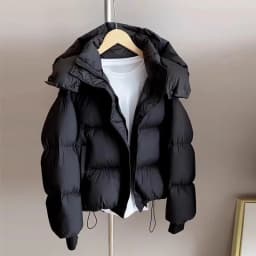 2025 New Winter Down Cotton Jacket Thick Warm Parkas Women Hooded Puffer Coat Loose Casual Overcoat Short Coat Female Outerwear