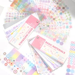 30/60 Pcs Multi material die-cutting Cartoon sticker book Kit Scrapbooking Stickers Decor Journal Supplies Aesthetics Stationery