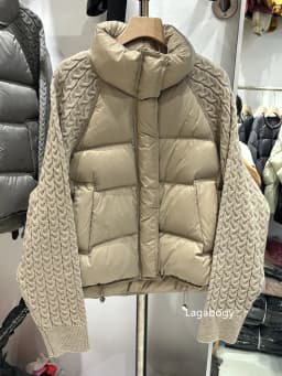 Lagabogy 2026 New Winter Turtleneck White Duck Down Jacket Women Patchwork Knitted Warm Drawstring Short Soft Puffer Coat Female