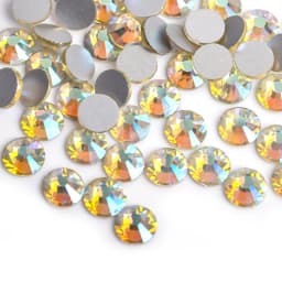 SS16 SS20 SS30 Glitter Rhinestone Crystal AB Non Hot Fix Flat back Rhinestone Apparel for Nail Art Fabric Garment