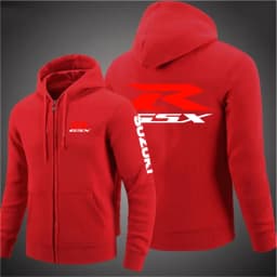2025 Spring and Autumn Suzuki RGSX Logo Super Motorcycle Hoodie Jacket Commuter Men's Hooded Zipper Hoodie 