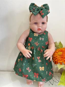15 Different Styles 50-58cm Silicone Reborn Baby Doll Clothes Hot Sale Dolls Dress With Beautiful Hairband DIY Doll Accessories