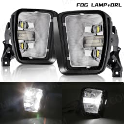 LED Fog Lamp Daytime Running Lights For Dodge Ram 1500 2013 2014 2015 2016 2017 2018 DRL Turn Signal White Yellow Car Accessoies