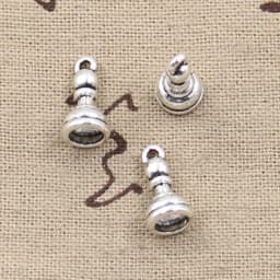 10pcs Charms Chess Knight Bishop Pawn King Queen Rook Antique Pendants,Vintage Tibetan Bronze Silver Color DIY Handmade Jewelry