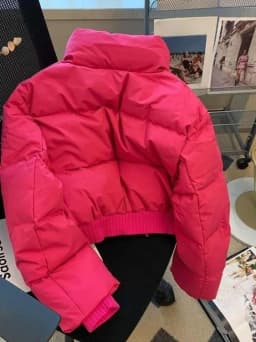 Elegant Pink Short Cotton Jacket Women's plus Size Bread Coat Winter New Style Commute Straight Tube Long Sleeve Zipper Pure ...
