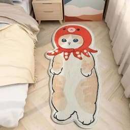 VIKAMA Cartoon Cat Carpet, Plush And Warm Bedside Blanket, Cute And Girlish Bedroom, Children's Room Carpet, Home Decoration
