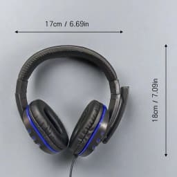 7260 Wired Headphones with Microphone,Suitable for work meetings、Study Recording、Entertainment Games,Compatible:PS4/PS5/Xbox One