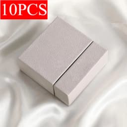 10pcsFree Custom Mini Jewelry Packaging Box Paper Drawer Sponge Inside Ring Necklace Storage Christmas Gift Case Earing Card Bag