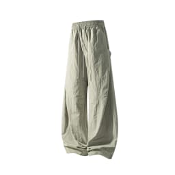 Ice Silk Joggers Pants Men Summer Trendy Brand Loose Straight Wide-leg Thin Trousers Man Breathable Quick-dry Slacks Long Pants
