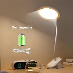 Led Table Lamp USB Rechargeable Night Light With Folding Clamp Study Stand Read Lamp Touch 3 Modes Dimming Eye Protection Light