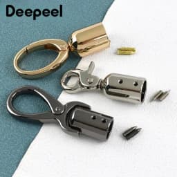 4/10/20Pcs Metal Bag Handle End Caps Tassel Clasp Cord Stopper Buckles for Purse Handbag Snap Hooks DIY Craft Repair Accessories