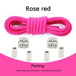 1 Pair Elastic Shoelaces for Sneakers No Tie Shoe Laces Metal Lock Quickly Put on And Take Off Lazy Shoes Lace Round Rubber Band
