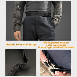 TUSHI New 3.8cm Tactical Inner Belt for Men Premium Nylon Rigid Hook & Loop Straps 95cm to 135cm Unbuckled Belt Male Waistband