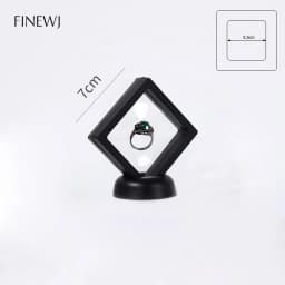3D Floating Picture Frame Jewelry Display Shadow Box Stand Rack Coin Ring Pendant Holder Protection Gems Stone Presentation Case
