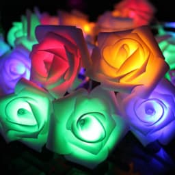 5V Rose Flower LED String Fairy Light Red Pink Warm Blue RGB USB/Battery Power Wedding Christmas Party Decoration 1.5m 3m 6m 10m