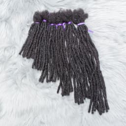 1B# Inter Locs 100% Boho Braids Human Hair Dreadlock Extensions Raw Brazilian Hair Full Handmade Real Loc Extensions 6-20 Inches