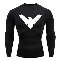 Men's Compression Shirt Short Long Sleeve Quick Dry _ All Season Workout Top for Gym Running Fitness UV Protection