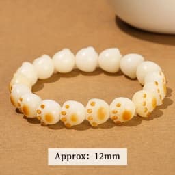 JD Natural Bodhi Root Carved Cat Claw Lucky Cat Cartoon Bracelet Women Weathered Charcoal Burn Small Cute Ethnic Style Jewelry