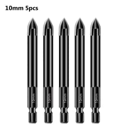 5pcs/10pcs Cross Hex Drill Bit Set For Tile Porcelain Glass Mirror Multifunction Tile Porcelain Drill Bit Kit