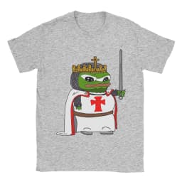 Pepe Knight's Templar Apu T Shirts Men 100% Cotton Humor T-Shirt O Neck Tees Short Sleeve Tops Gift Idea