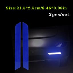 2pcs/set Car Bumper Reflective Safety Strip Stickers Car Rear Bumper Reflective Sticker Reflective Warning Safety Tape