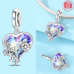 925 Sterling Silver Ocean Series Blue Turtle Starfish Shell Fit Original Bracelet Charms for Women diy Fine Jewelry Gifts