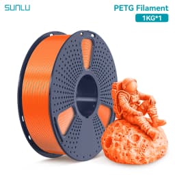SUNLU 1 Roll PETG Clear Filament 1.75 ±0.02 mm 1 kg Spool (2.2 lbs) High Toughness Neatly Wound Filament Fit Most FDM Printer