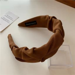 Korean Hair Accessories Solid Color Cotton Crumpled Women's Head Hoop Wide Bezel Makeup Hairbands for Ladies Headwear 2023 New