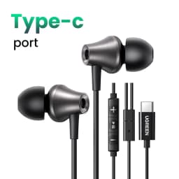 UGREEN 3.5mm USB Type C Wired Earbuds with Microphone, Wired Earphones in Ear Headphones HiFi Stereo,For Most with 3.5mm Jack