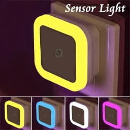 Wireless LED Night Light Mini EU Plug Light Control Sensor Children's Room Children's Bedroom Decoration Midnight Tricolor Light